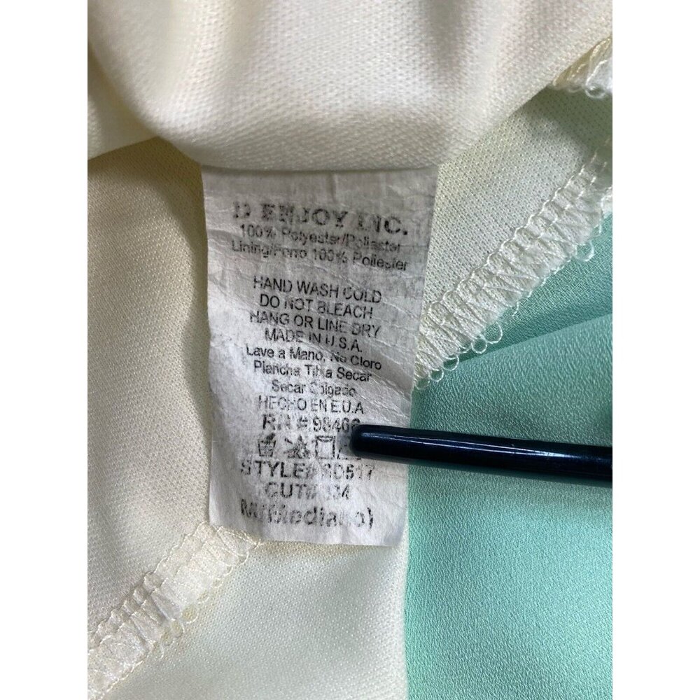 D’ Enjoy Tank Dress Size M Pastels Maxi Flowing Lined To Knees - Picture 5 of 11